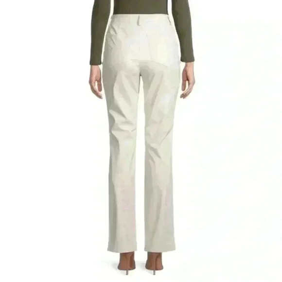 WeWoreWhat Ivory High Waist Croc Ankle Flare Pants‎ Size 24 - Picture 2 of 9